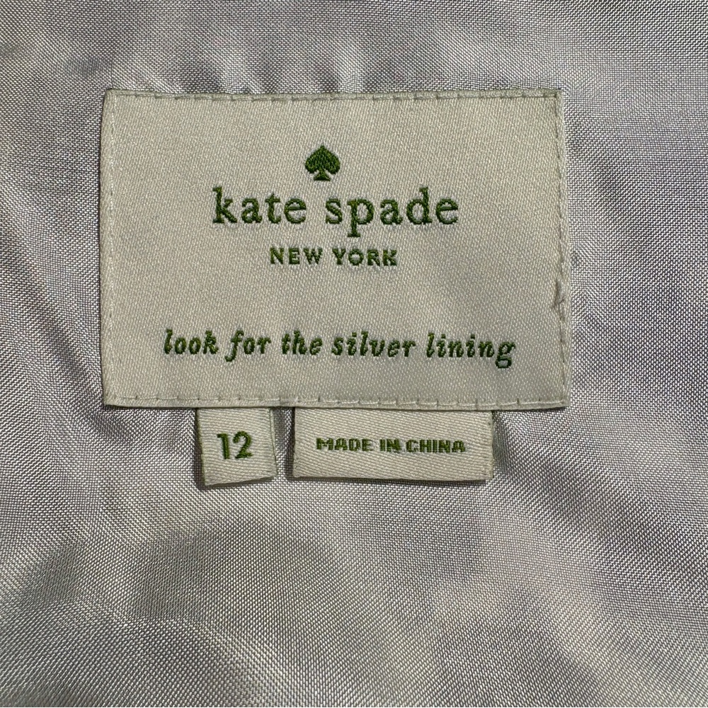 Kate Spade Black and White Patterned Silk Blend Dress Size 12 - Picture 7 of 9